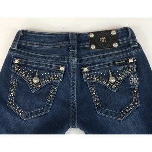 Miss Me Women’s Sz 27 Flare Jeans Embedded/Studded
